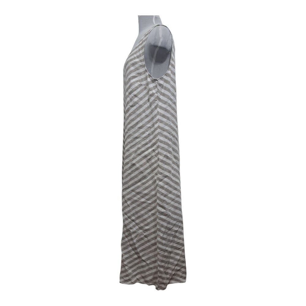 J. Jill Love Linen Boho Summer Spring Maxi Dress Large Tall Chevron Stripe - Picture 4 of 10